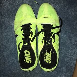 Nike racing spikes, size 6, women’s, sprint